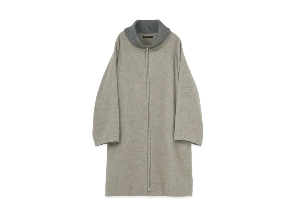 Yohji Yamamoto Y's WOOL AIRY MOSSER HIGH NECK COAT "Gray"