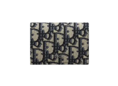 Dior DiorEssentials Business Card Case Dior Oblique Jacquard "Beige"