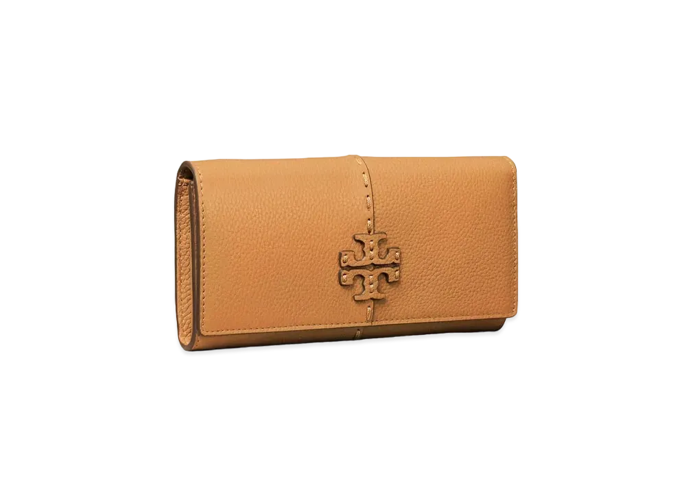 TORY BURCH Mac Glow Envelope Wallet "Tiramisu"