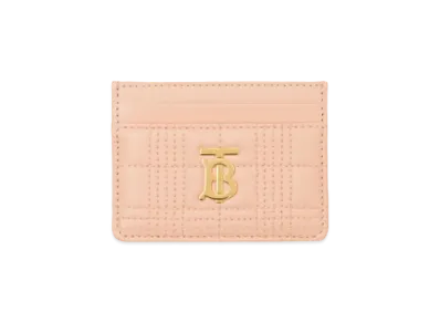 Burberry Quilting Lambskin Lola Card Case "Peach Pink"