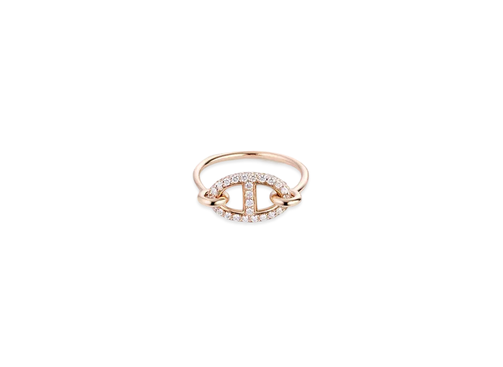 Hermes New Farandole Ring "Pink Gold/Diamond"