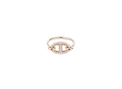 Hermes New Farandole Ring "Pink Gold/Diamond"