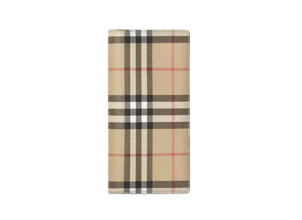 BURBERRY Vintage Check E Canvas Continental Wallet "Archive Beige"