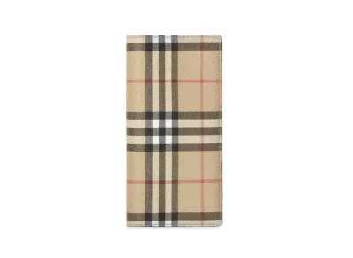 BURBERRY Vintage Check E Canvas Continental Wallet "Archive Beige"