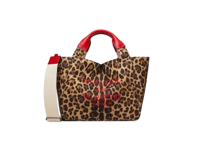 Valentino Medium Garavani Animalier Atelier Tote Bag In Canvas "Animal Print"