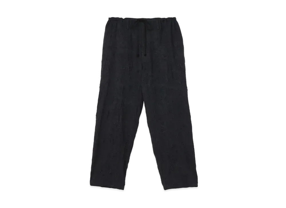 Yohji Yamamoto Y's PLAIN STITCH WRINKLE Y's STITCH STRING PANTS "Black"