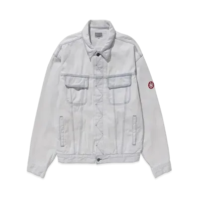 Cav Empt (C.E) BLEACHED DENIM JACKET "White"