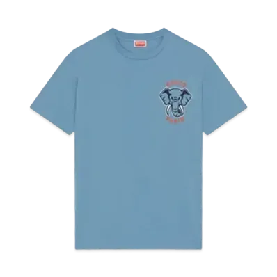KENZO 'VARSITY JUNGLE' Elephant T-shirt Men's "Cyan"