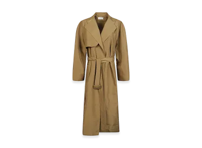 The Row Women's Silk Amapola Trench Coat "Brown/Mud"