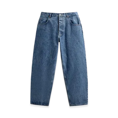 ZARA x CHAMPION Jeans Loose Tapered Fit "Medium Blue"