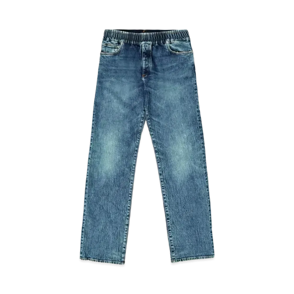 HERON PRESTON EX-RAY Washed Elasticband Pa "Indigo"