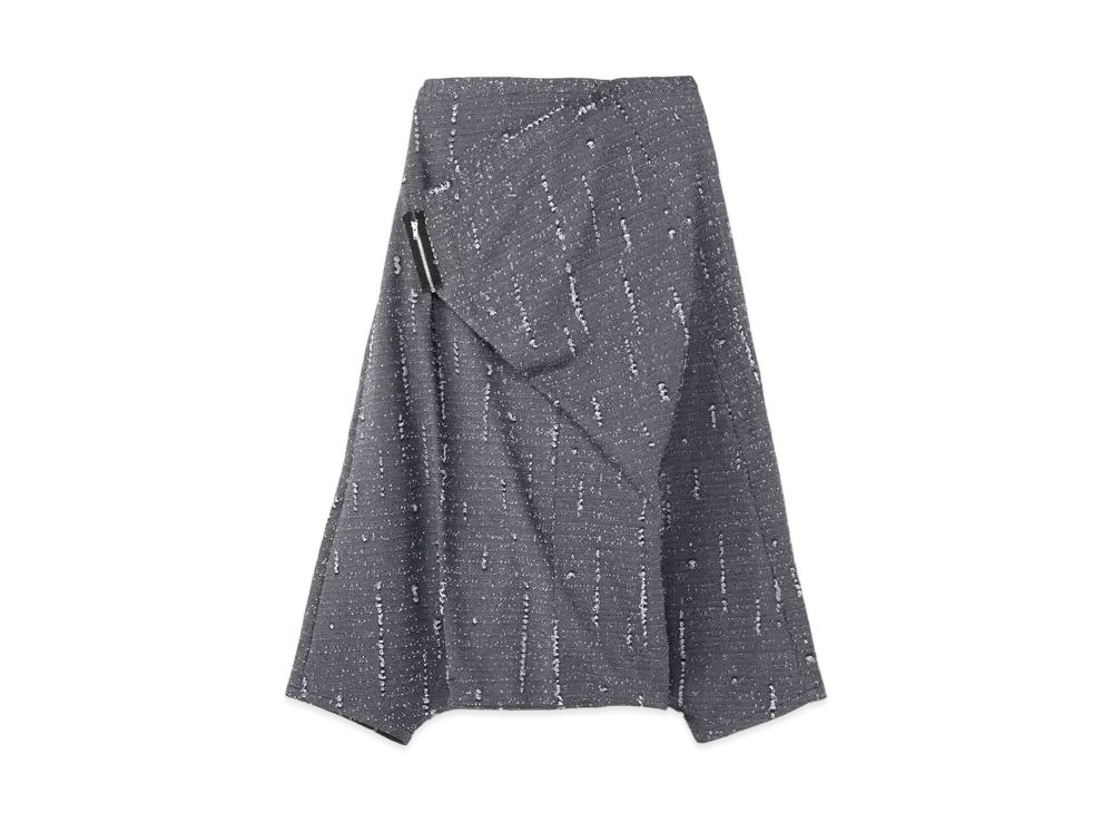 Yohji Yamamoto Y's HOLED JACQUARD SIDE ZIP PANTS "Navy"