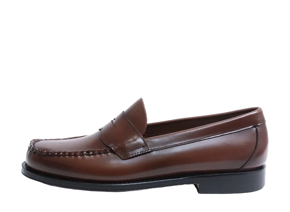 G.H.BASS Loafer Logan High Shine Leather "Mid Brown" 11035H