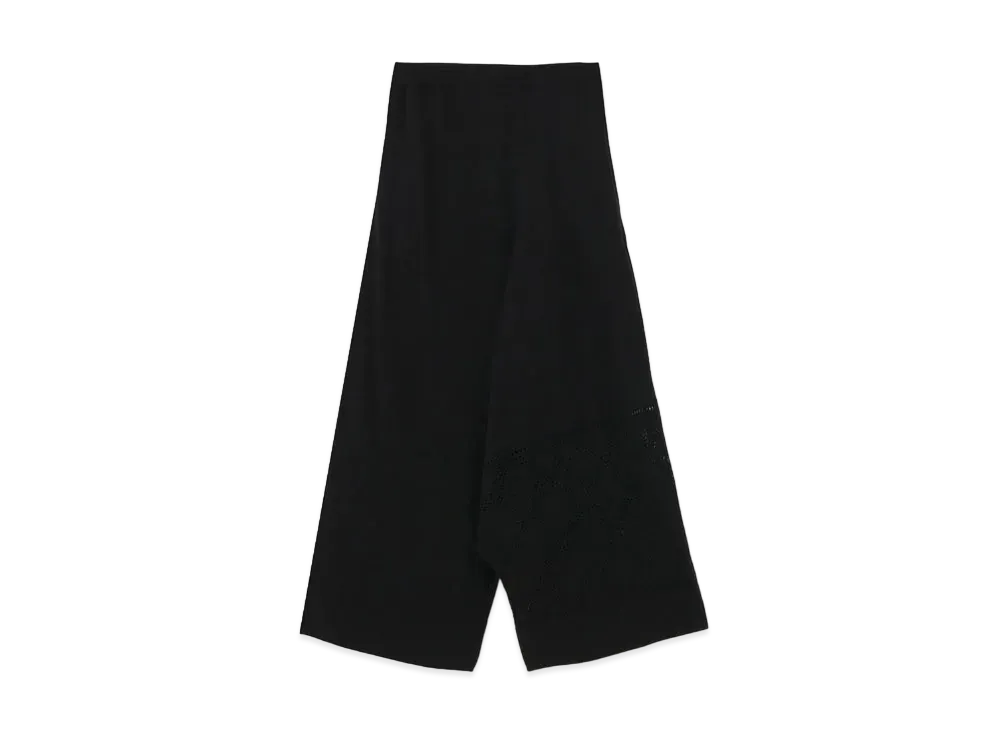 Yohji Yamamoto Y's WOOL LACE LACE DESGINED PANTS "Black"