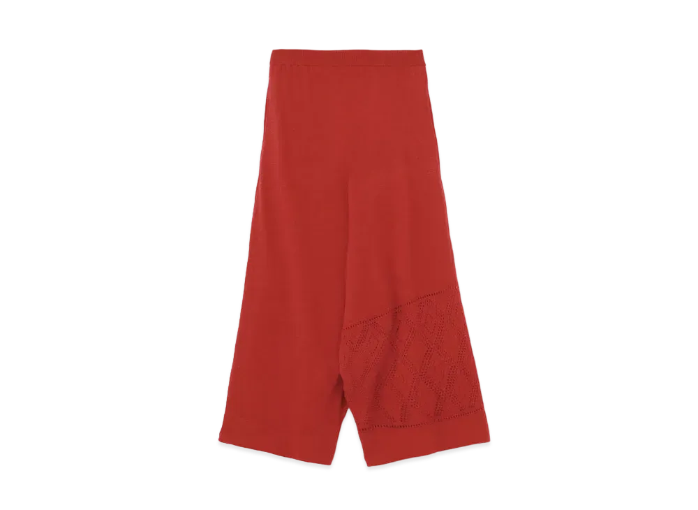 Yohji Yamamoto Y's WOOL LACE LACE DESGINED PANTS "Red"