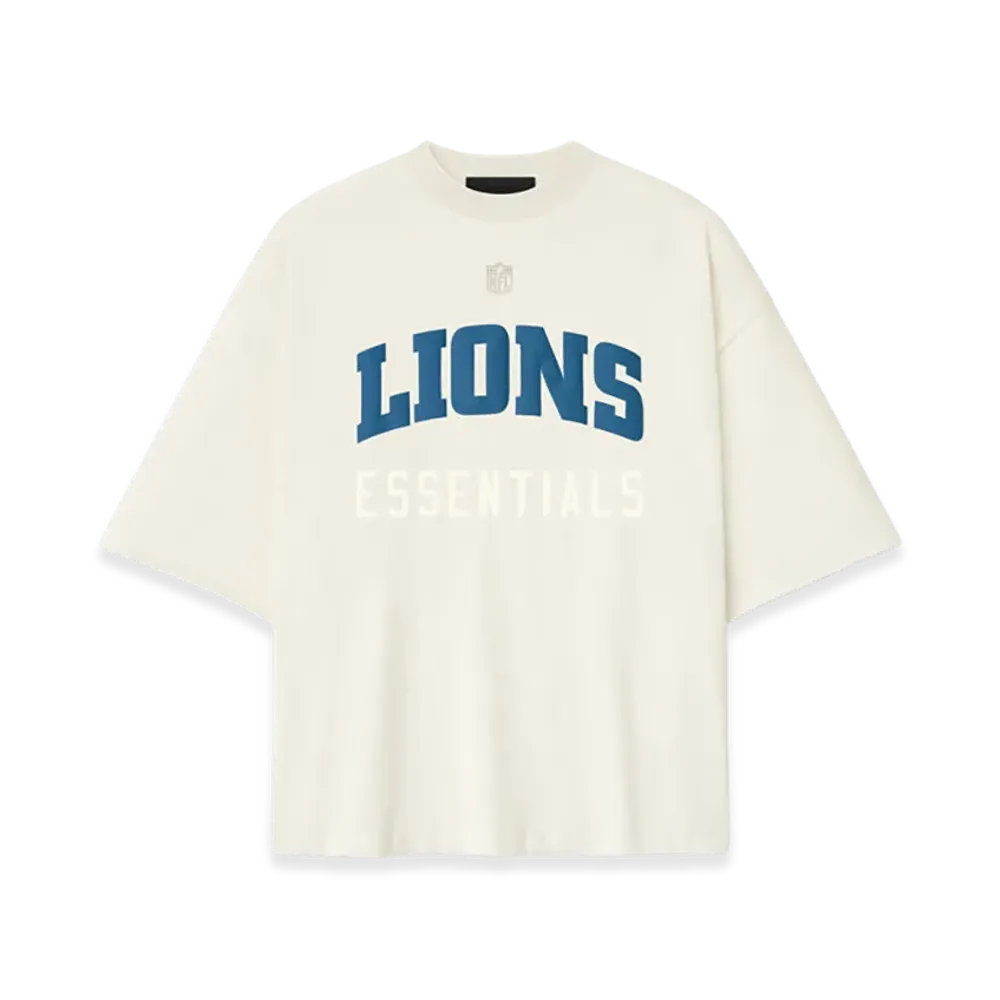 FEAR OF GOD ESSENTIALS Lions 90s 3/4 Sleeve Football Tee "Cream White"