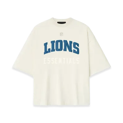 FEAR OF GOD ESSENTIALS Lions 90s 3/4 Sleeve Football Tee "Cream White"