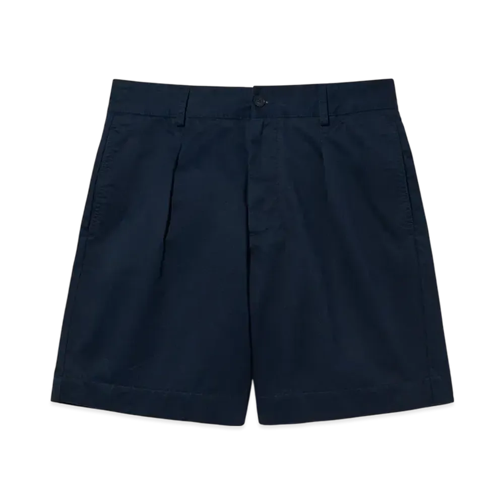 Noah Single-Pleat Baggy Shorts "Navy"
