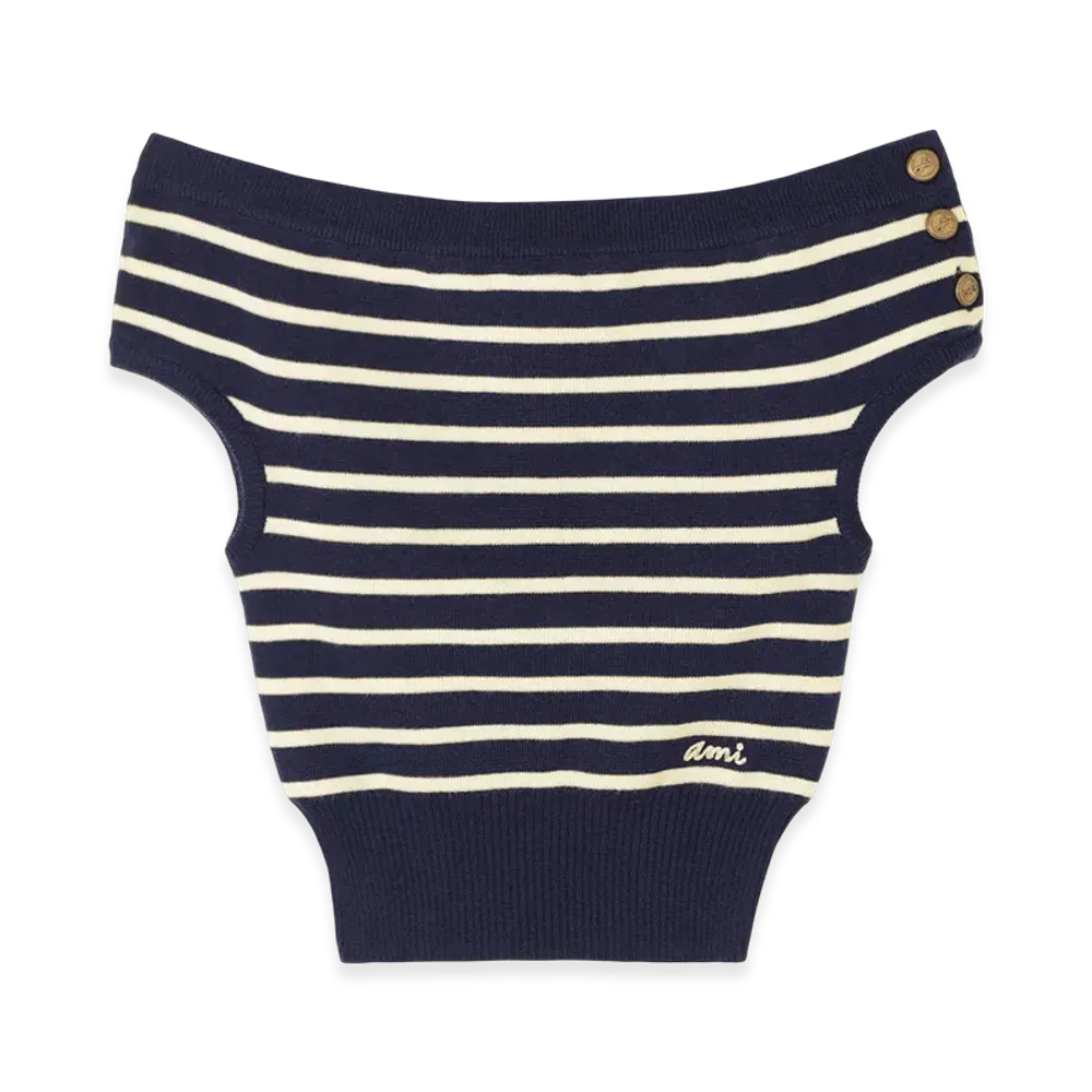 AMI PARIS Top Mariniere "Blue/White"