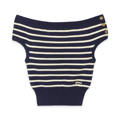 AMI PARIS Top Mariniere "Blue/White"