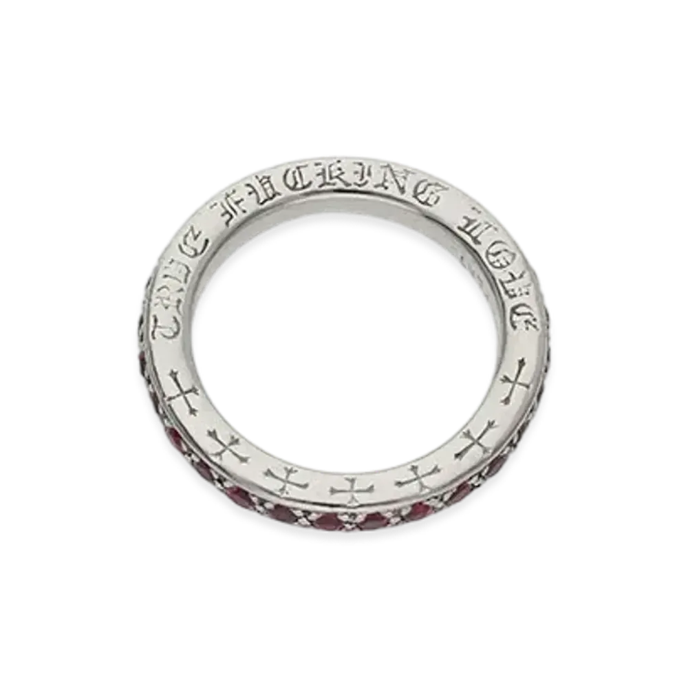 Chrome Hearts PT TFL Platina Sapphire Ring "Pink/Silver"