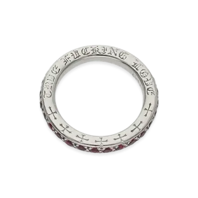 Chrome Hearts PT TFL Platina Sapphire Ring "Pink/Silver"