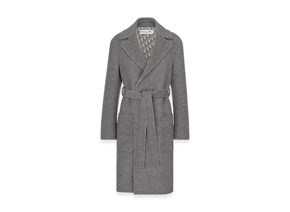 Dior Women's Coat Double Sided Wool "Gray"