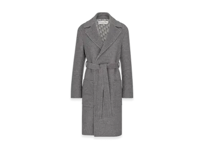 Dior Women's Coat Double Sided Wool "Gray"