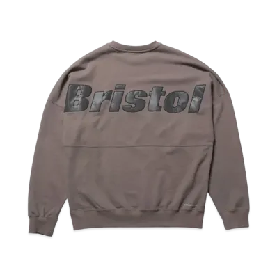 F.C.Real Bristol Big Logo Crewneck Baggy Sweat "Light Brown"