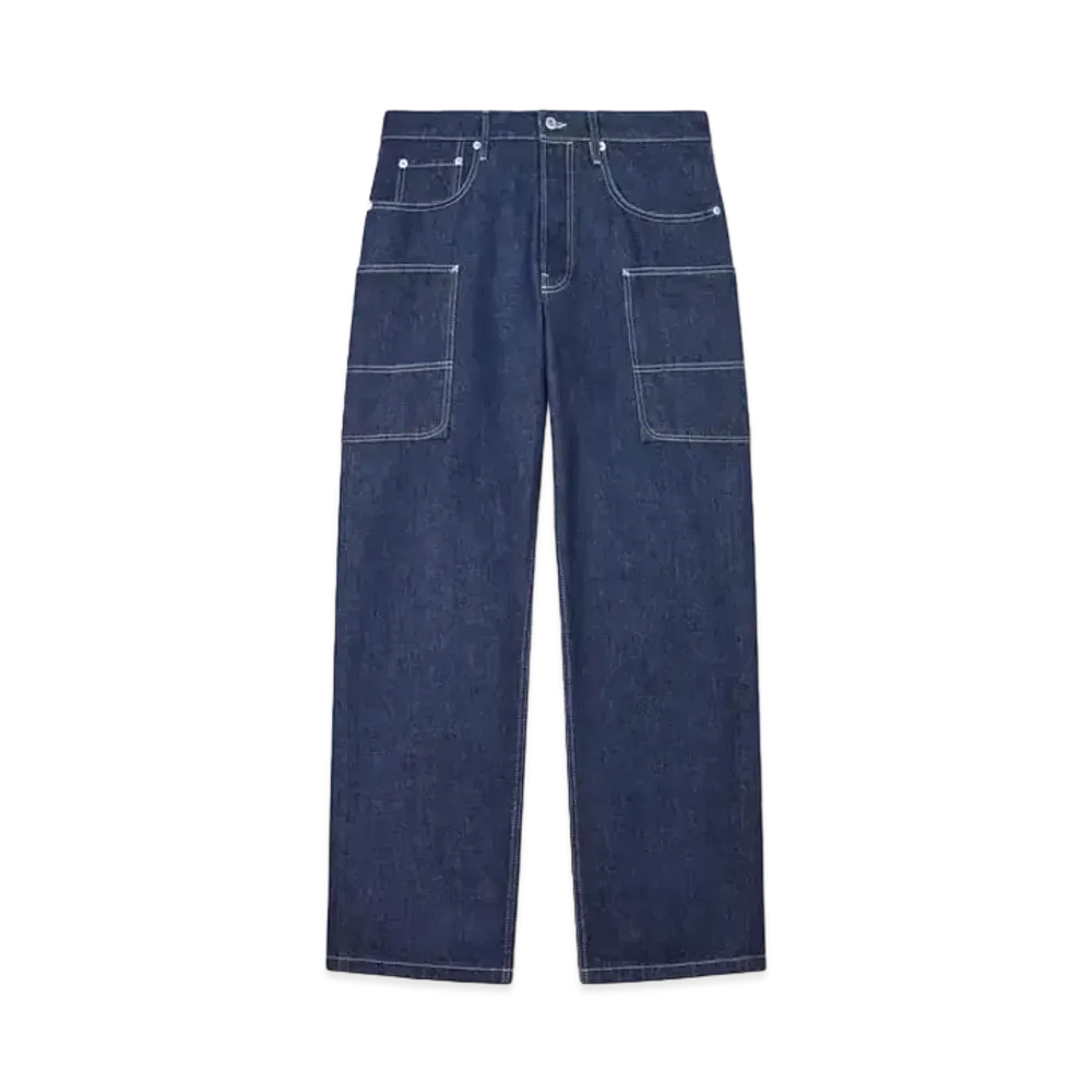 KENZO Cargo Monkey Fit Jeans "Rinse Blue Denim"