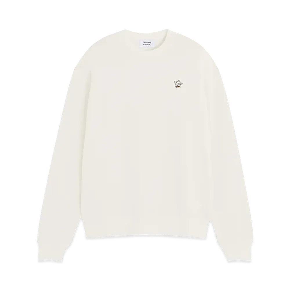 Maison Kitsune Cafe Kitsune Barista Fox Patch Regular Sweatshirt "Tapioca"