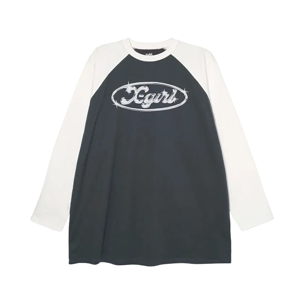 X-Girl Metal Logo B/B Big Tee Dress "Charcoal"