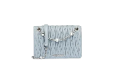 MIU MIU Materassenapa Leather Mini Bag "Sky Blue"