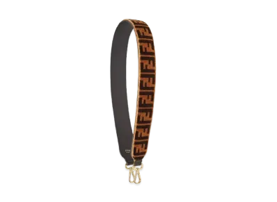 FENDI Strap You Leather Shoulder Strap "Brown"