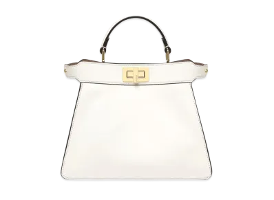 FENDI Peekaboo Iseeu Small Leather Bag "White"