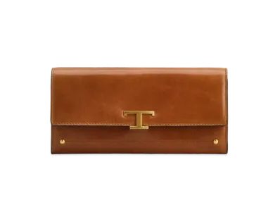 TOD'S Timeles Leather Wallet "Brown"