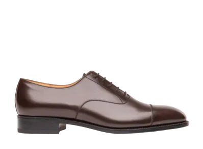 J.M.Weston Cap Toe Oxford Shoe #300 D Box Calf "Dark Brown" 111115430010 Single Leather Sole
