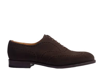 J.M.Weston Full Brogues #376 Oxford D Suede Calf "Brown" 111151837620 Single Leather Sole
