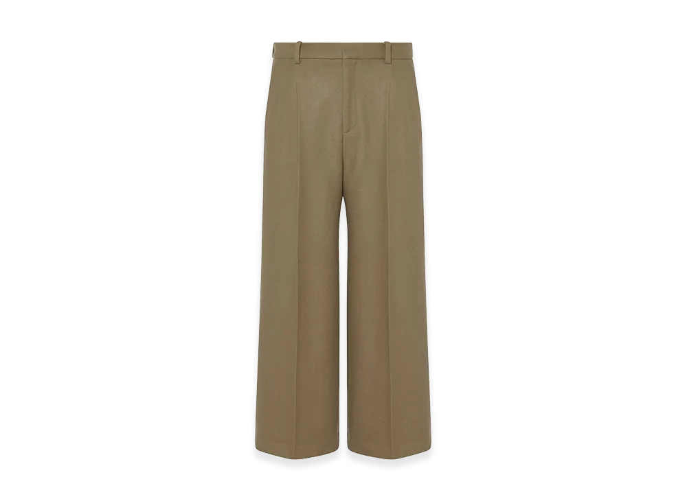 The Row Oberyn Virgin Wool and Cashmere Pants "Beige Grey"