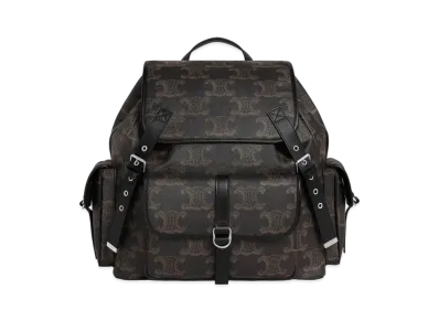 CELINE Large Backpack in Triomphe Canvas "Black"