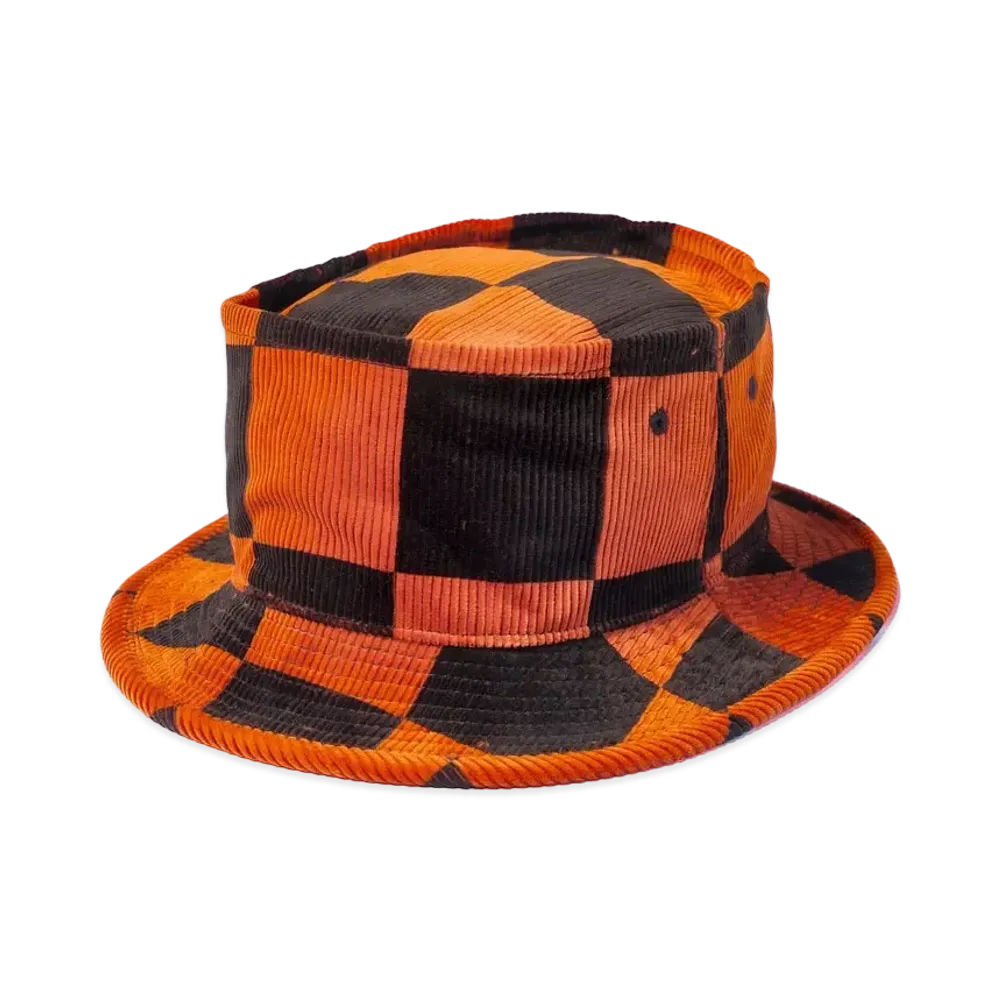 THE REAL McCOY'S Buco Corduroy Bucket Hat "Orange Black"