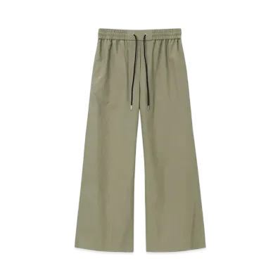 Paul Smith Women's Rayon Nylon Wide Pants "Khaki"