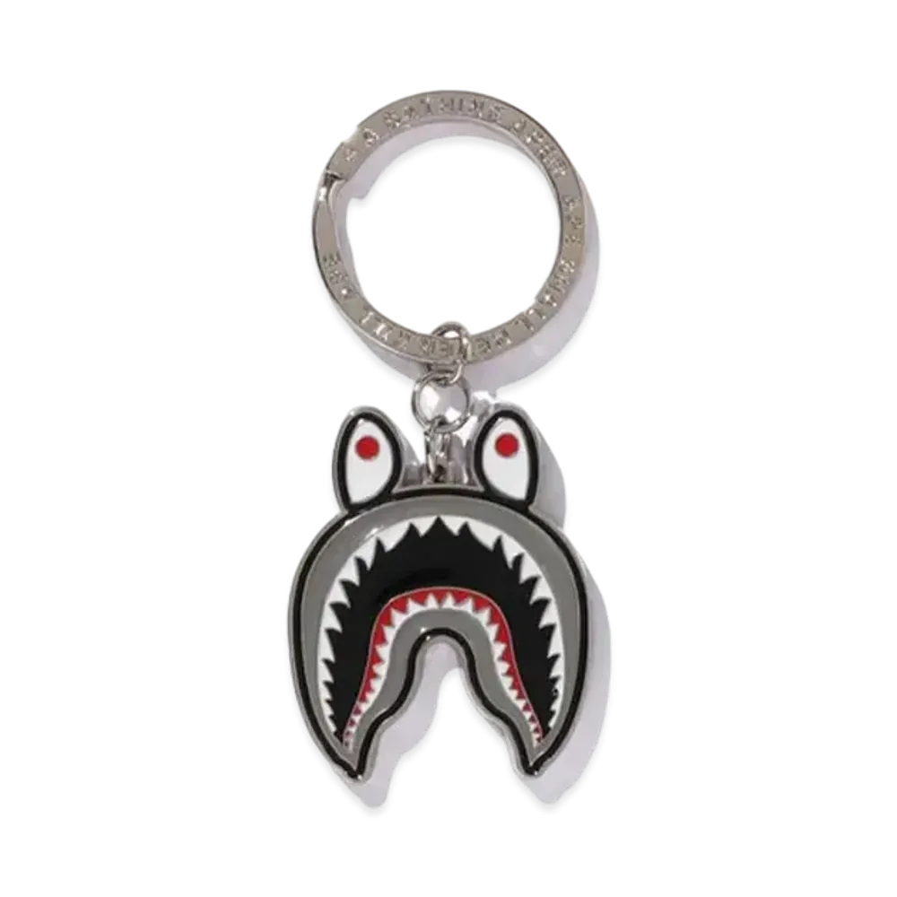 A BATHING APE Shark Metal Keychain "Black"