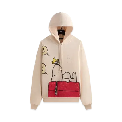 Kith x Peanuts Sleeping Doghouse Comic Nelson Hoodie "Sandrift"