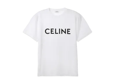 CELINE Loose T-Shirt / Cotton Jersey "Chalk/Black"
