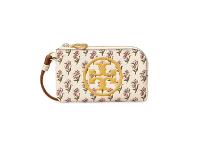 Tory Burch Perry Bombe Mix-Printed Top Zip Card Case