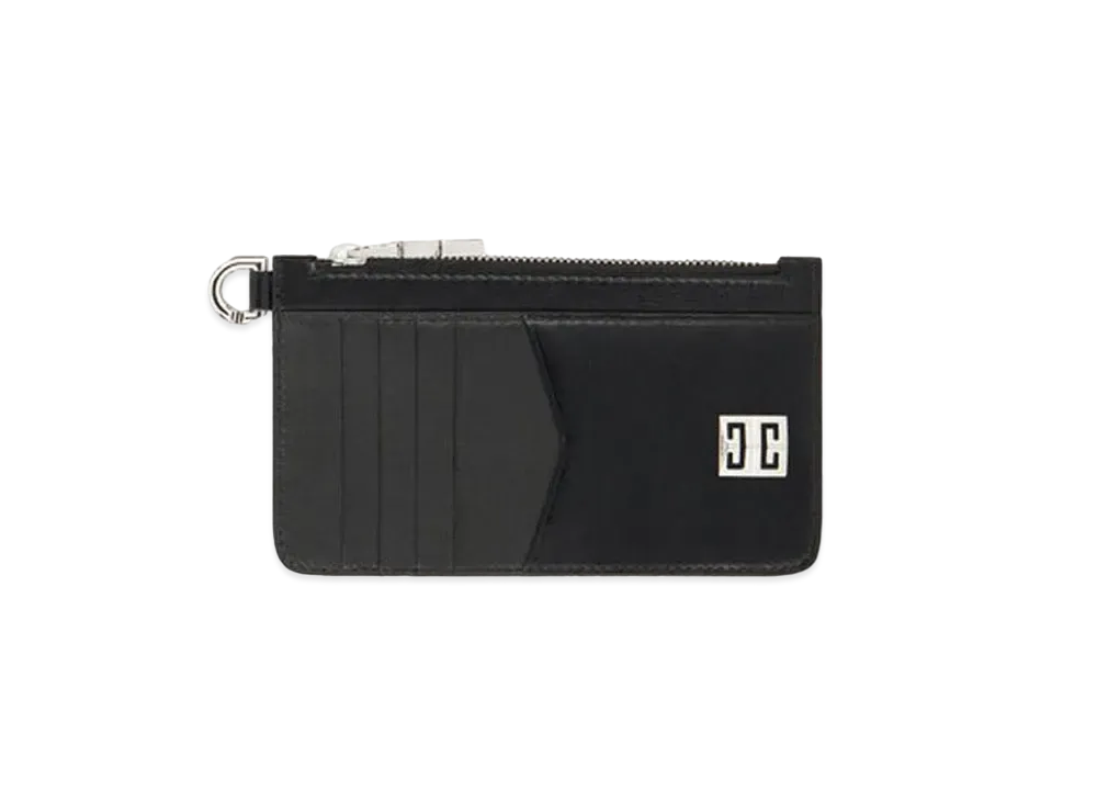 GIVENCHY 4G Zipped Cardholder in Box Leather "Black"