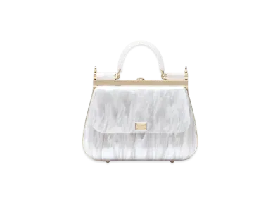Dolce&Gabbana Sicily Box Bag Synthegala Mother Of Pearl "White"