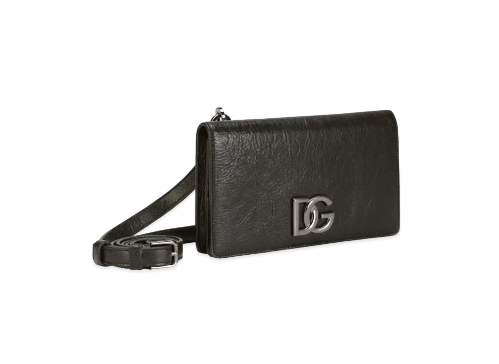 Dolce&Gabbana Crossbody Wallet Matnappa Leather DG Over Lapping Logo "Multicolor"