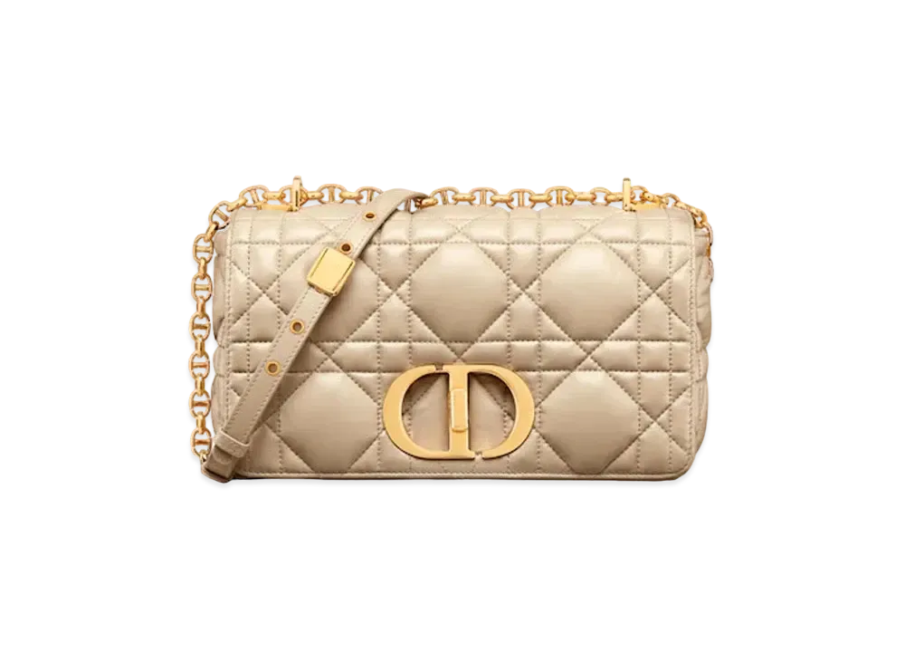 Dior Dior Caro Medium Bag Macro Cannage Calfskin "Natural"